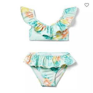 Janie and Jack 100048761 Recycled Hibiscus 2-Piece Swimsuit NWT 18-24 months